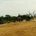 AUS NT AliceSprings 1992OCT MXTrack RidingXR200 001 : 1992, Alice Springs, Australia, Date, Honda XR200, Month, NT, October, Places, Undoolya Road Motorcoss Track, Vehicles, Year